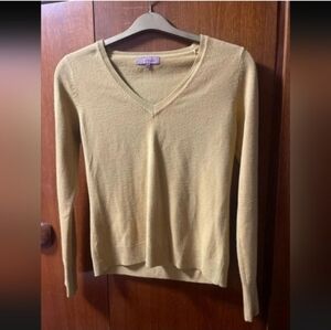 Elegant Cream V-Neck Sweater